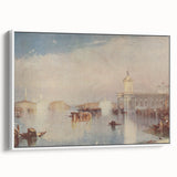 Romanticism Art: "Venice, The Dogana" Historical Landscape Canvas Print