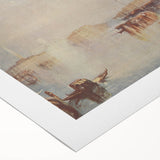 Romanticism Art: "Venice, The Dogana" Historical Landscape Canvas Print