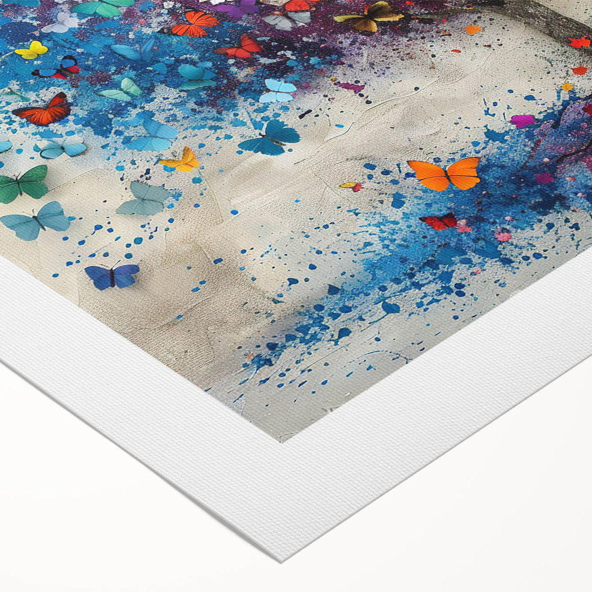 Colorful Butterfly Tree Wall Art – Modern Canvas & Framed Print