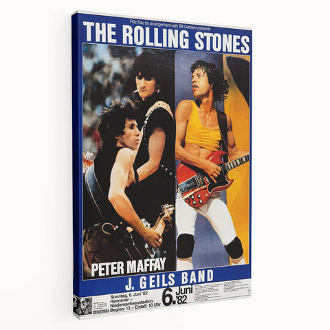 Rolling Stones 1982 Hannover Concert Poster - Vintage Rock Art
