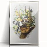Romanticism Art: "Northern Mockingbird & Snake" Wildlife Canvas Print