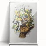 Romanticism Art: "Northern Mockingbird & Snake" Wildlife Canvas Print