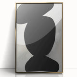 Framed abstract minimalist wall art featuring a gold acrylic design, showcased against a neutral background, ideal for modern home decor enhancement.