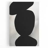 Abstract minimalist wall art on stretched canvas displaying soft pastel colors and geometric shapes, ideal for modern home decor or office spaces.