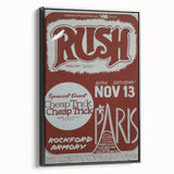Rush 1970s Concert Poster - Special Guest Cheap Trick