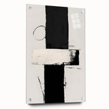 Abstract minimalist wall art featuring soft pastel colors and geometric shapes, printed on acrylic glass, ideal for modern home decor. This artwork adds a touch of elegance and sophistication to any interior space.