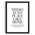 "There is No Place Like Home" Typography Canvas Art