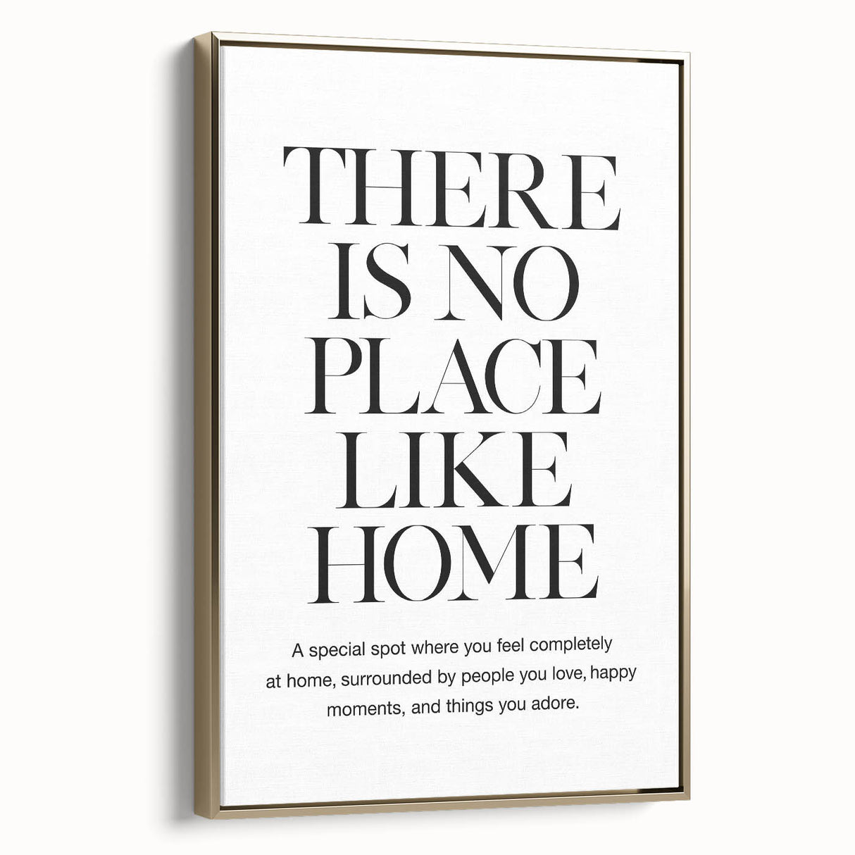 "There is No Place Like Home" Typography Canvas Art