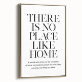 "There is No Place Like Home" Typography Canvas Art