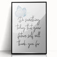 Butterfly Typography Art Print – Motivational Quote on Canvas