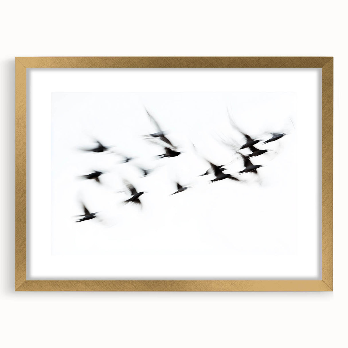 Flight in Motion – Dynamic Black and White Abstract Bird Wall Art