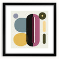 Abstract geometric black frame with mat, showcasing a modern design, ideal for contemporary decor. Perfect for art displays or stylish photo presentations.