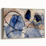 Framed canvas art showcasing abstract gold splatters on a textured surface, highlighting modern design aesthetics, perfect for contemporary home decor.