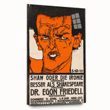 Dynamic Art Deco Wall Art - Bold Portrait of Dr. Egon Friedell Poster