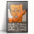 Dynamic Art Deco Wall Art - Bold Portrait of Dr. Egon Friedell Poster