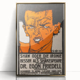 Dynamic Art Deco Wall Art - Bold Portrait of Dr. Egon Friedell Poster