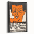 Dynamic Art Deco Wall Art - Bold Portrait of Dr. Egon Friedell Poster