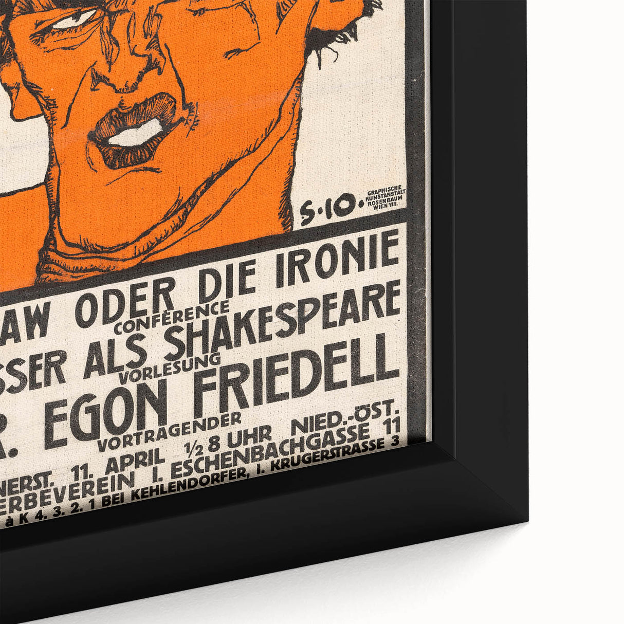 Dynamic Art Deco Wall Art - Bold Portrait of Dr. Egon Friedell Poster