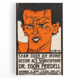 Dynamic Art Deco Wall Art - Bold Portrait of Dr. Egon Friedell Poster