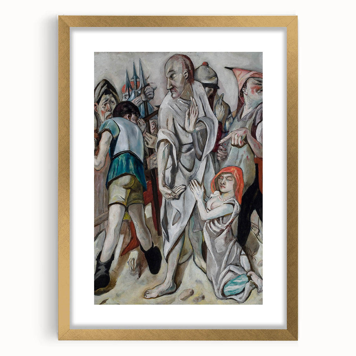 Christ and the Sinner – Expressionist Artwork by Max Beckmann