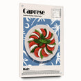 Acrylic print of various food dishes in vibrant colors, suitable for dining room decor.