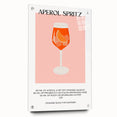 Large abstract wall art on acrylic glass depicting colorful food and drink imagery, suitable for dining room decor.