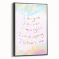 Playroom Wall Art – Inspirational Affirmation Print for Kids