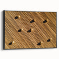 Black-framed canvas artwork showcasing a serene landscape of vibrant green fields and rolling hills, perfect for enhancing home decor with natural beauty and tranquility.