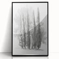 Framed acrylic artwork showcasing a vibrant landscape design with a sleek black frame, perfect for modern home decor and adding a touch of elegance to any setting.