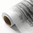 Rolled canvas showcasing a vibrant landscape design, featuring rich colors and intricate details, securely packaged in a durable cardboard tube for safe delivery.