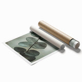 Close-up of green leaves in a rolled print, suitable for classy bathroom or large living room decor.