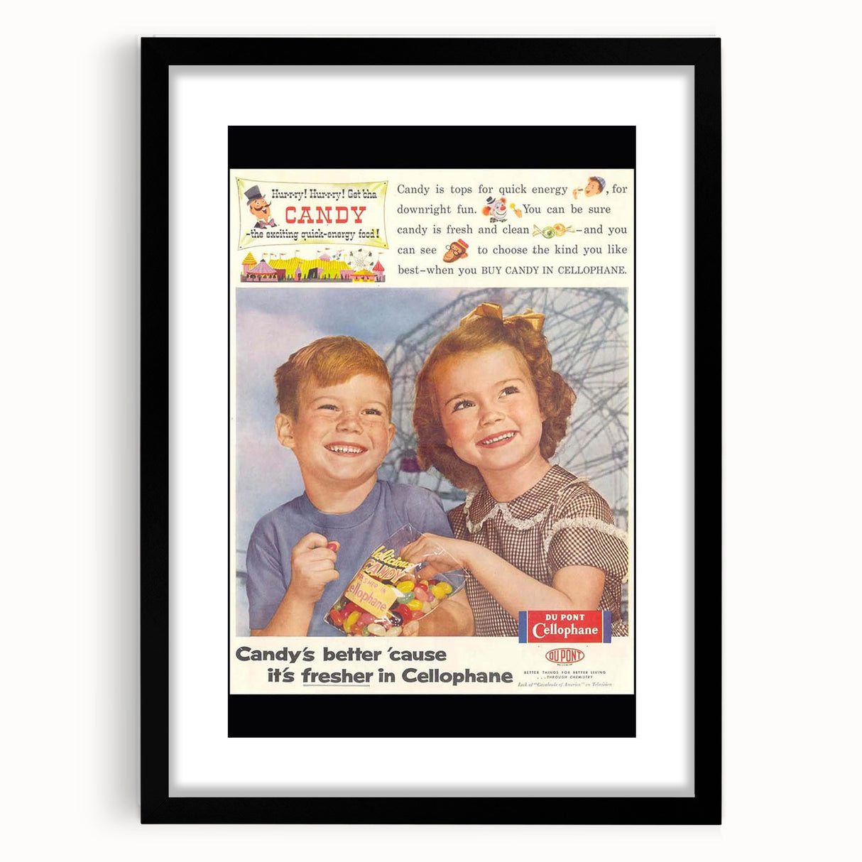 Retro DuPont Candy Poster - Vintage Kitchen Wall Art Print