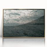 Art deco poster featuring a scenic view of Latvia, in gold acrylic frame, suitable for modern nursery decor.