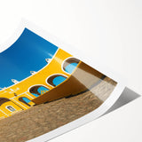 Extra large wall art featuring line art flowers in muted earth tones on rolled canvas, suitable for large living room decor.