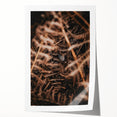 Extra large rolled canvas print featuring a fall-themed floral design in warm orange and red tones.