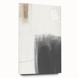 Abstract minimalist wall art displayed in a side view, showcasing an elegant acrylic glass finish that reflects light, ideal for modern interior decor.