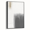 Minimalist black abstract wall art framed canvas showcasing a sleek side view, perfect for modern home decor, adding elegance and sophistication to any room.