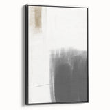 Minimalist black abstract wall art framed canvas showcasing a sleek side view, perfect for modern home decor, adding elegance and sophistication to any room.