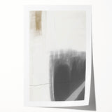 Abstract minimalist wall art print showcasing soft pastel colors and geometric shapes, rolled for easy shipping and display in modern decor settings.