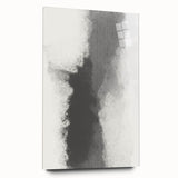 Abstract minimalist wall art displayed in a sleek acrylic frame, showcasing a contemporary design with soft color gradients and a side view that highlights its elegant, pin-free mounting. Perfect for modern home decor.