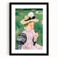 Mary Cassatt Portrait Wall Art - Young Girl in a Garden Scene