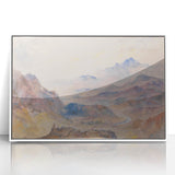 Romanticism Art: "Mountain Scene, Mist Rising" Serene Landscape Print