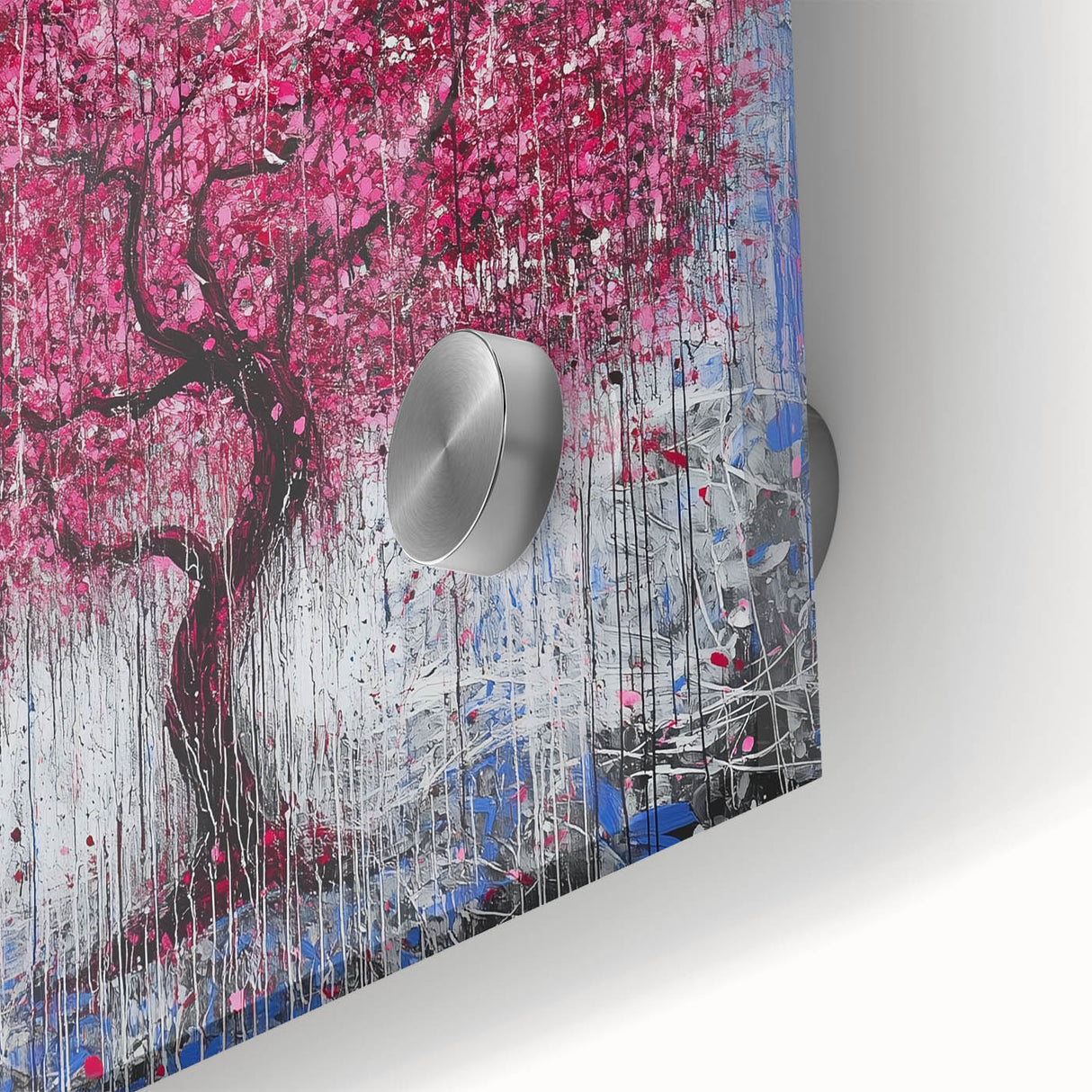Abstract Pink Blossom Tree Wall Art – Modern Canvas & Framed Print