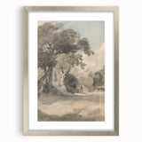 Romanticism Art Print: Trees in a Meadow by John Constable Canvas