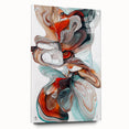 Abstract minimalist acrylic glass design showcasing vibrant colors and geometric shapes, set against a neutral backdrop, ideal for modern home decor.