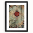 Abstract Modern Art - Textured Red Circle on Earthy Canvas | Contemporary Decor