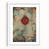 Abstract Modern Art - Textured Red Circle on Earthy Canvas | Contemporary Decor