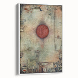 Abstract Modern Art - Textured Red Circle on Earthy Canvas | Contemporary Decor