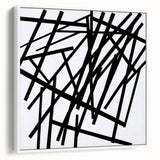 Framed minimalist abstract canvas art in white, showcasing smooth lines and soft hues, perfect for modern home decor or office ambiance.