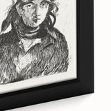 Édouard Manet Portrait Wall Art - Berthe Morisot in Monochrome